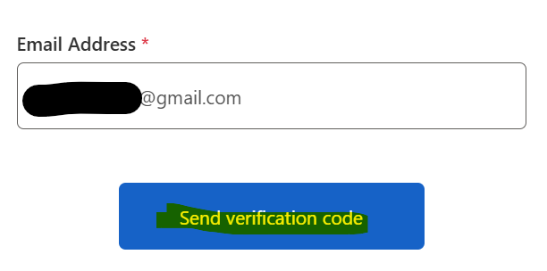 Email verification step 1